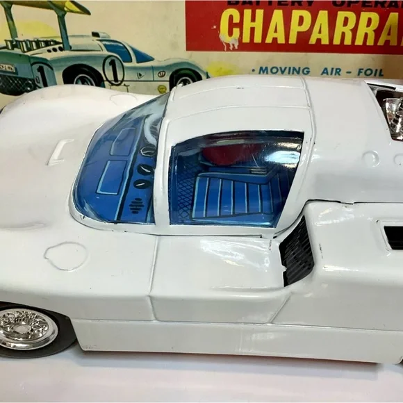 Vintage Alps Fully Working, Tin, Chaparral 2F Battery Operated Race Car With Box